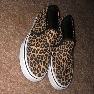 cheetah print slip on vans